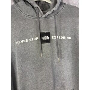 The North Face Sweatshirt Mens XL‎ Gray Hoodie Never Stop Exploring Pullover